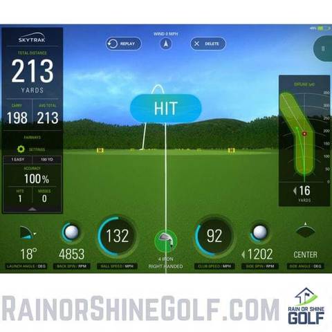 Skytrak Launch Monitor Basic Practice Range Data Points