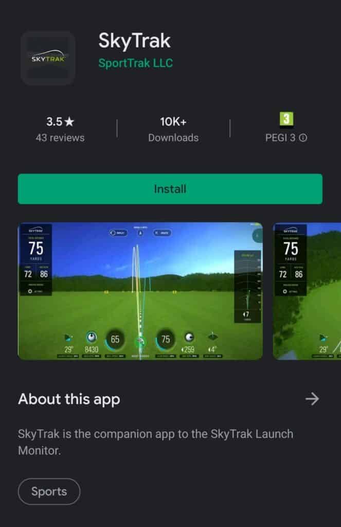 skytrak android app