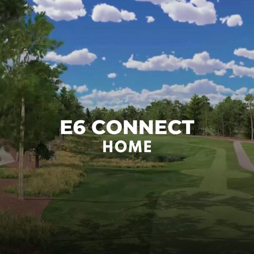 GSPro vs E6 Connect (2026): Which Simulator Software Should You Buy? 1 E6 Connect Home title card over a rendered golf hole