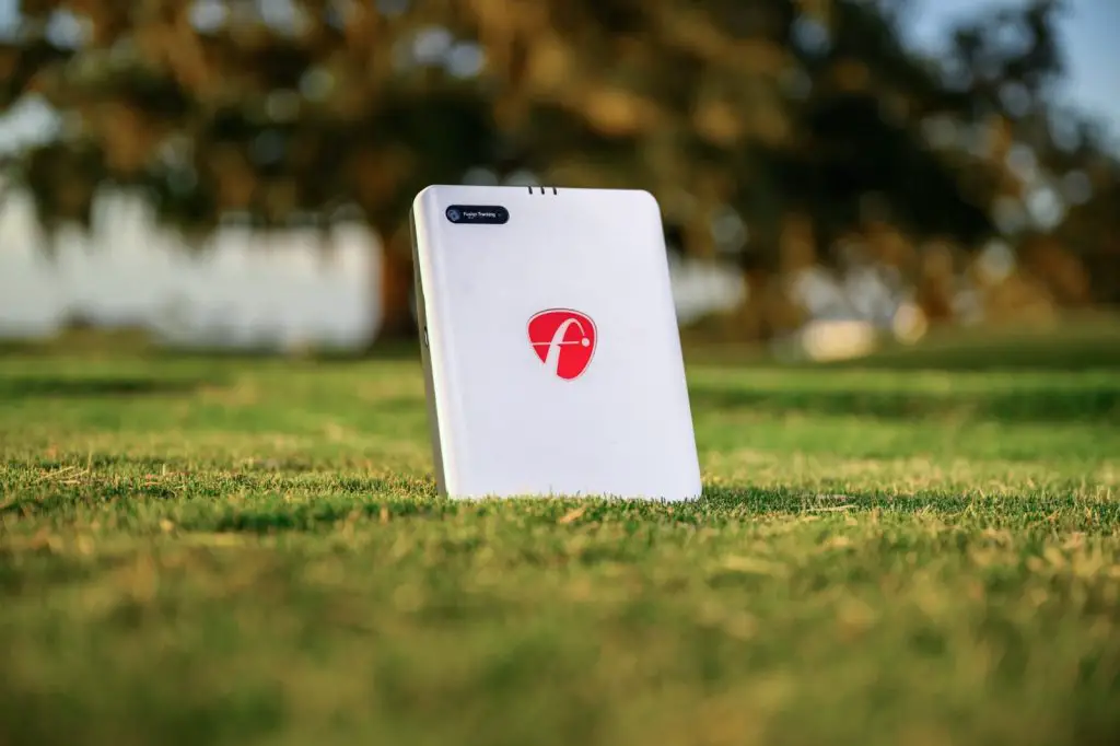 FlightScope Mevo Gen2 launch monitor on grass